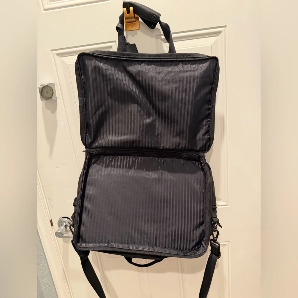 Tumi Black Nylon Carry On Expandable Luggage Laptop Shoulder Bag